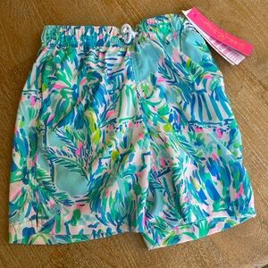 Lilly Pulitzer Kids Swim Trunks - Blue and Green